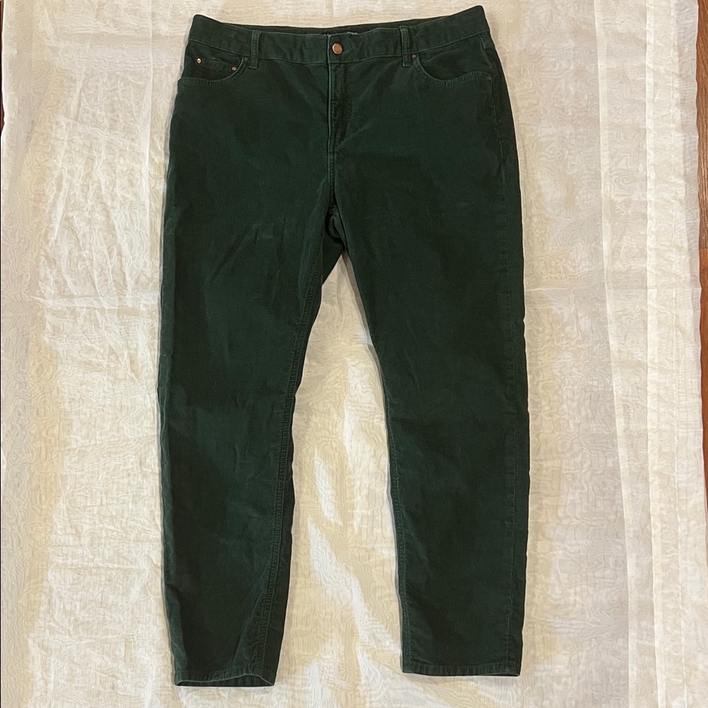 Boden Denim Women’s Green Cord Slim Straight Corduroy Jeans Size: 14R